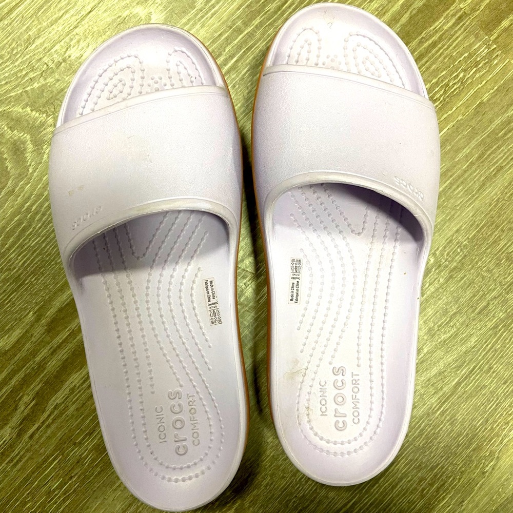 Croc Flat Form Slides - image 1